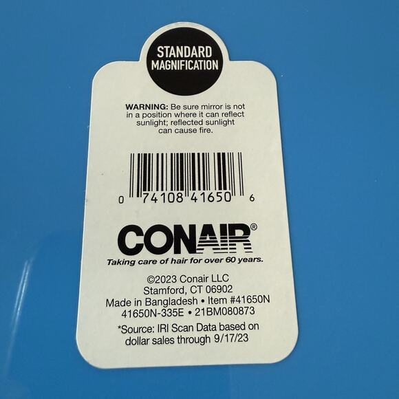 Conair Large Handheld Mirror Hair Face Body Standard Magnification - Picture 3 of 12